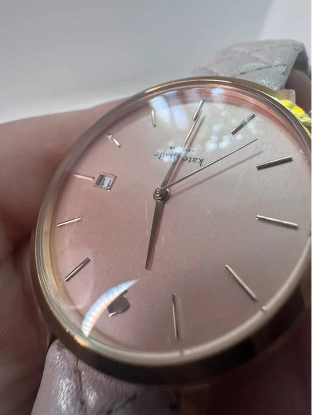 Kate Spade New York watch pink quilted